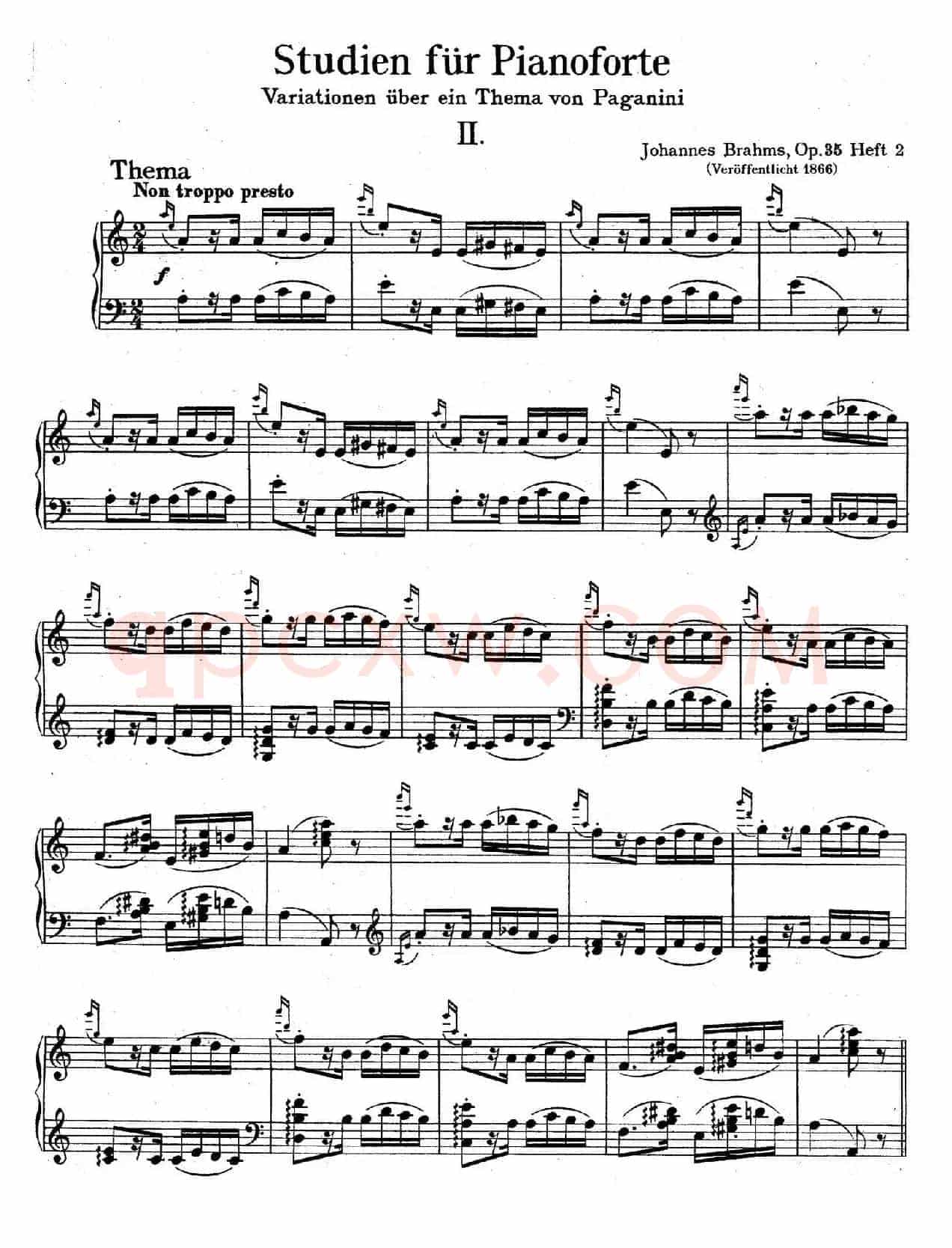 帕格尼尼主题变奏曲（Op.35 Livre2）