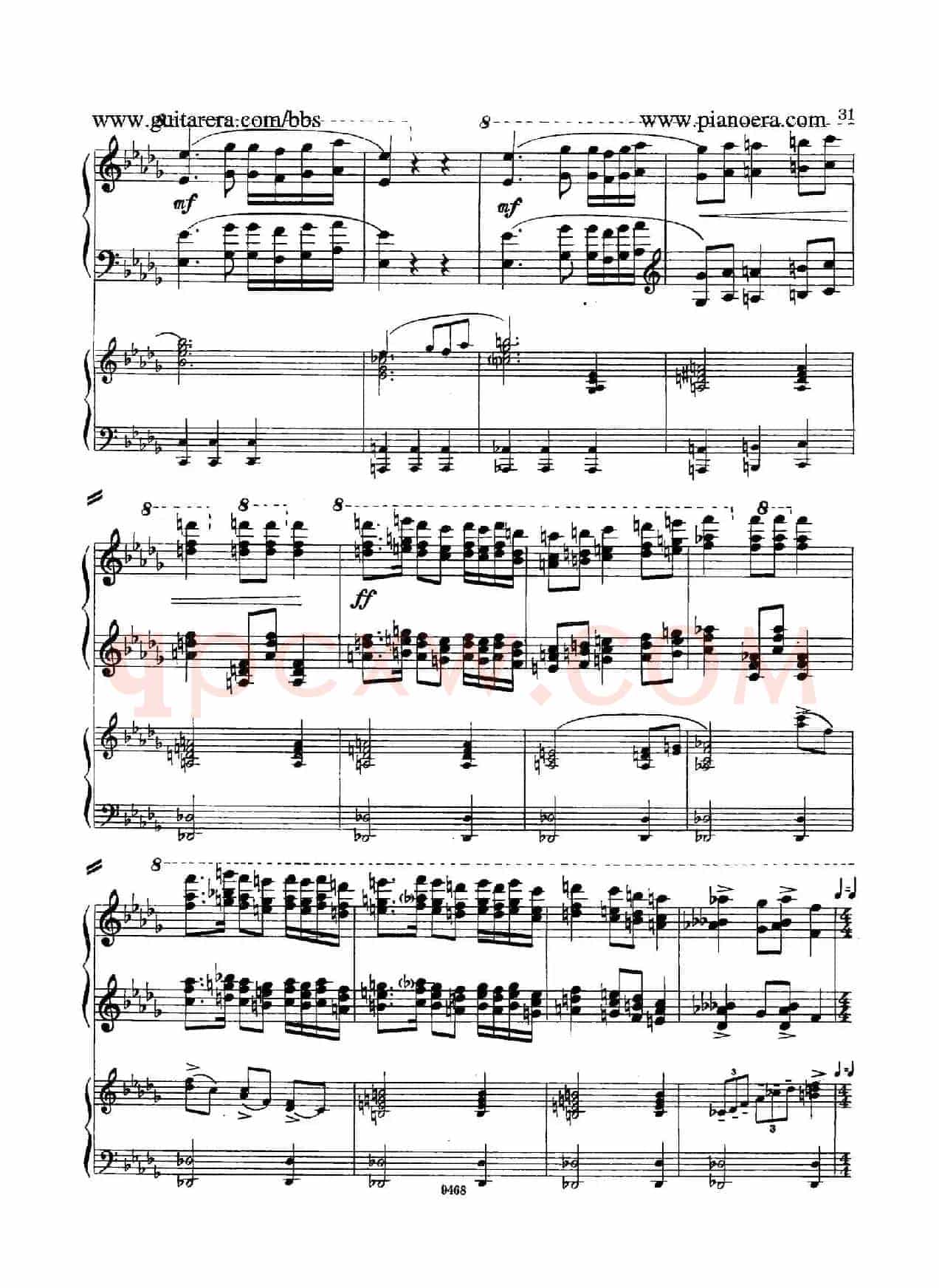 Piano Concerto in D-flat Major Op.37(降D大调钢琴协奏曲·Ⅰ·双钢琴)