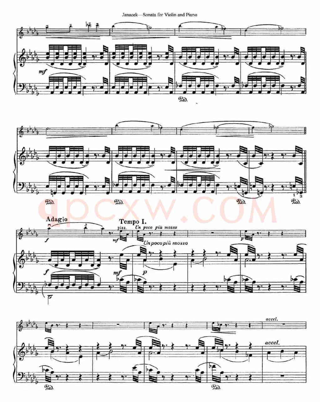 Janacek Sonata for Violin（小提琴+钢琴伴奏）