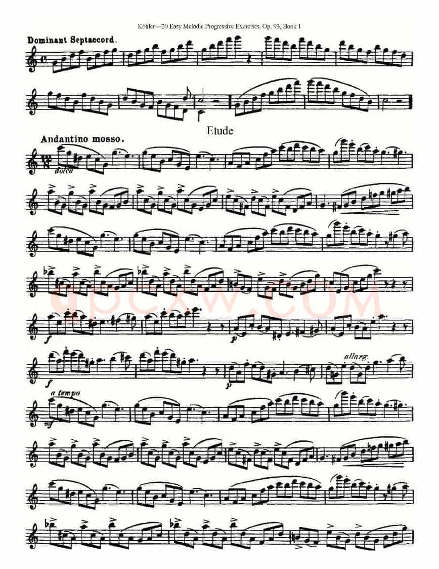 柯勒练习曲作品93号（一）