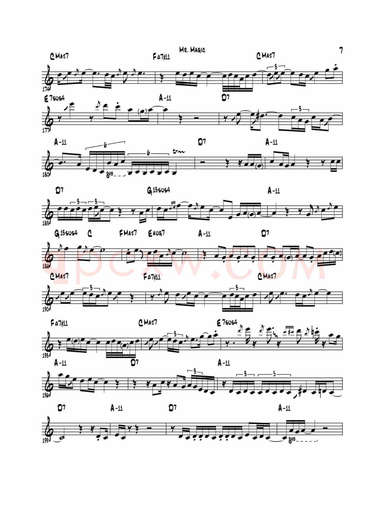 Mr Magic（中音萨克斯）