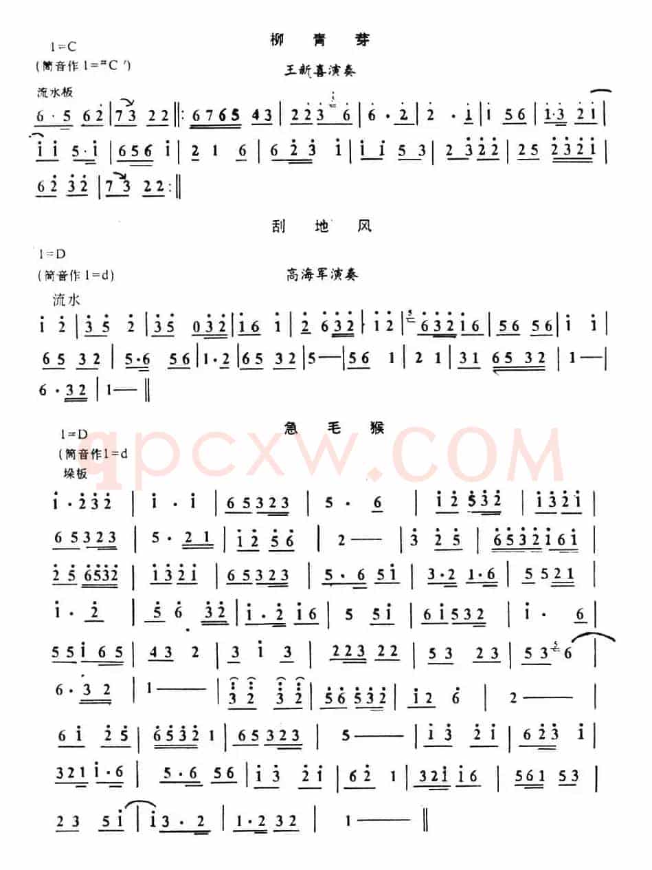 民间唢呐曲：柳青芽、刮地风、急毛猴
