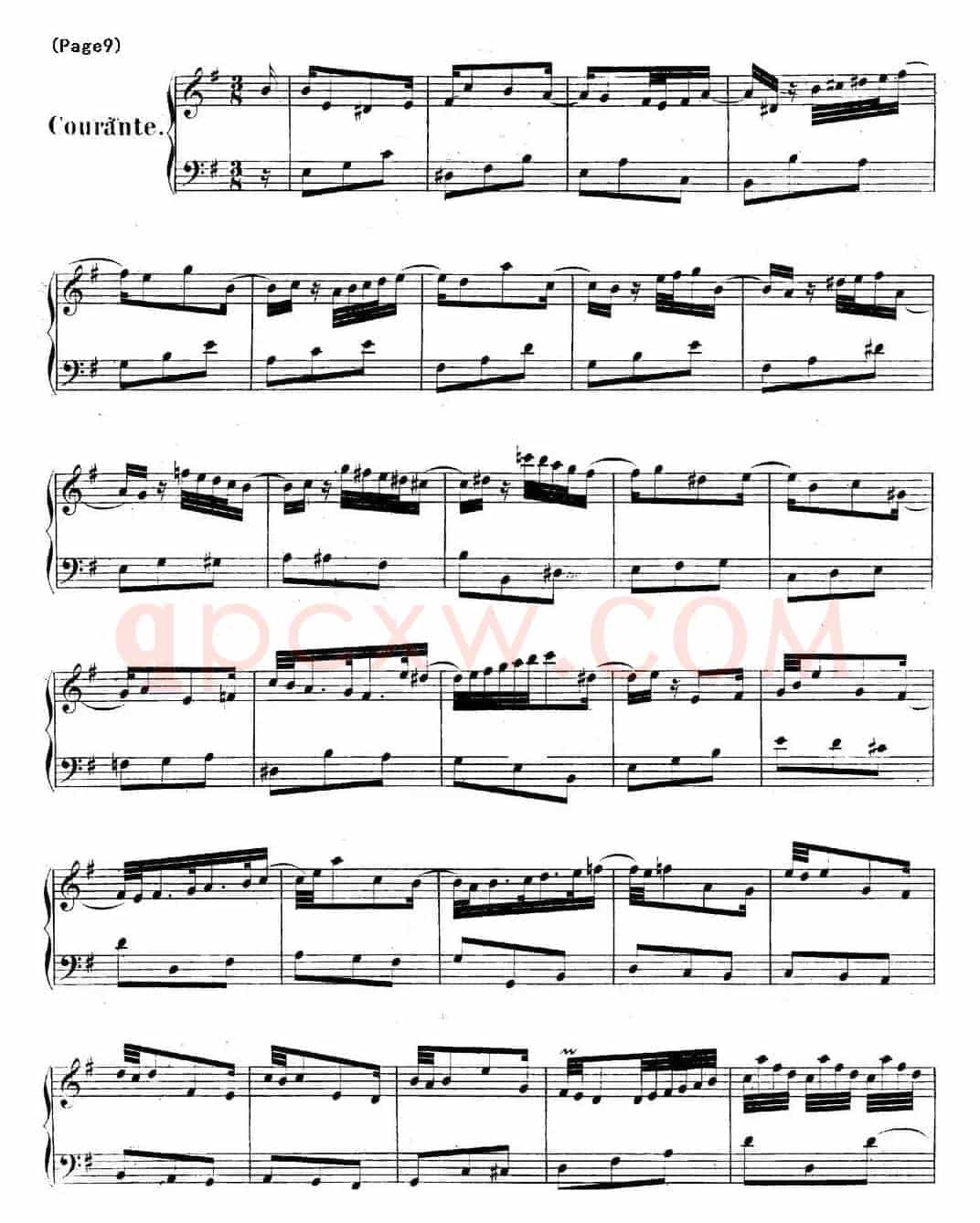 帕蒂塔6首德国组曲（No.6 e小调 巴赫 Partita e Minor BWV 830）