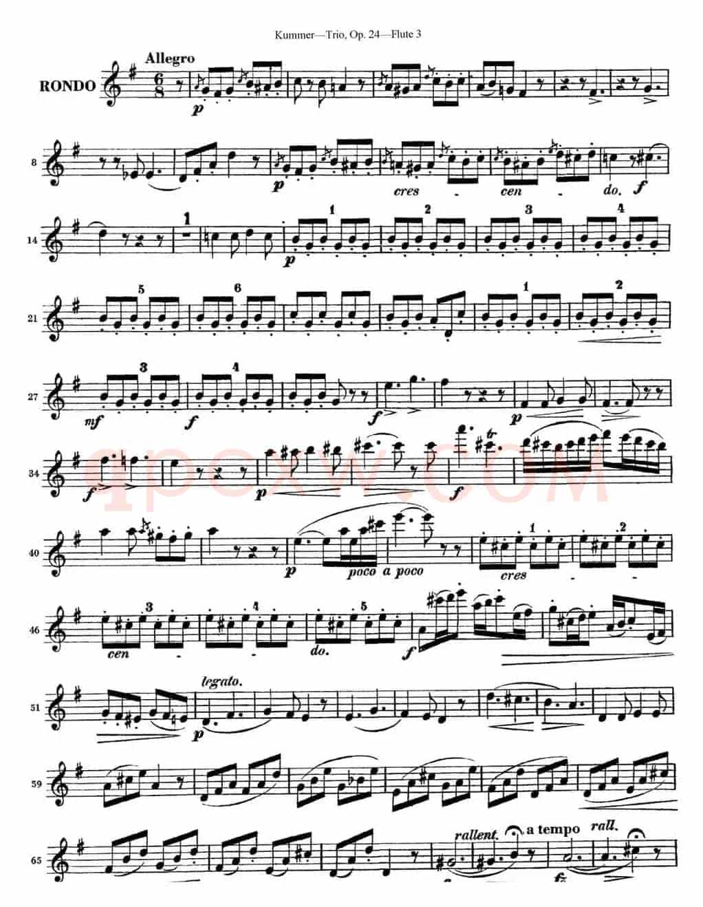 库默长笛三重奏Op.24（Flute 3）