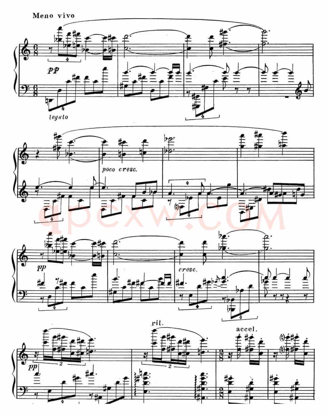 斯克里亚宾 钢琴练习曲 Op.65 No.1