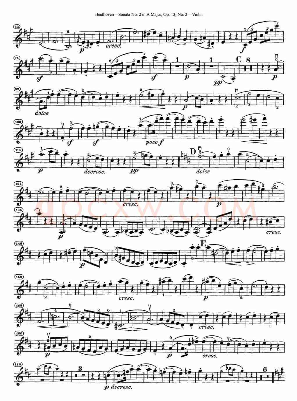 Violin Sonata No.2 in A Major Op.12 No.2