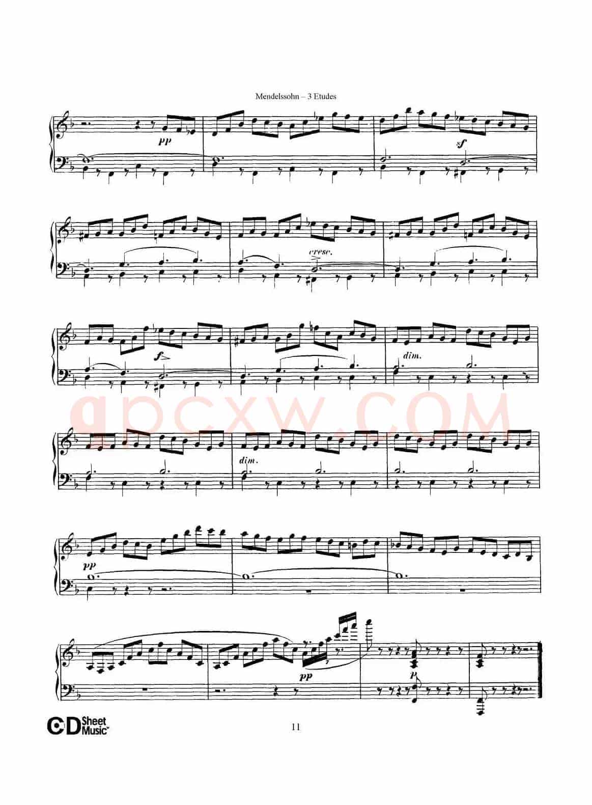 3 Etudes Op.104b（3首练习曲·2）