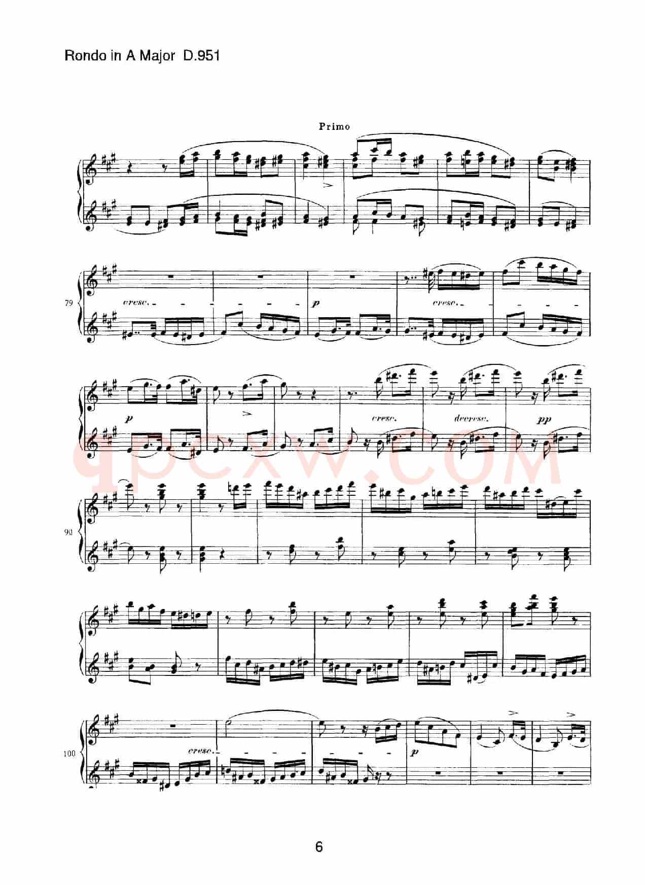Grand Rondeau in A Major Op.107(A大调回旋曲·四手联弹)