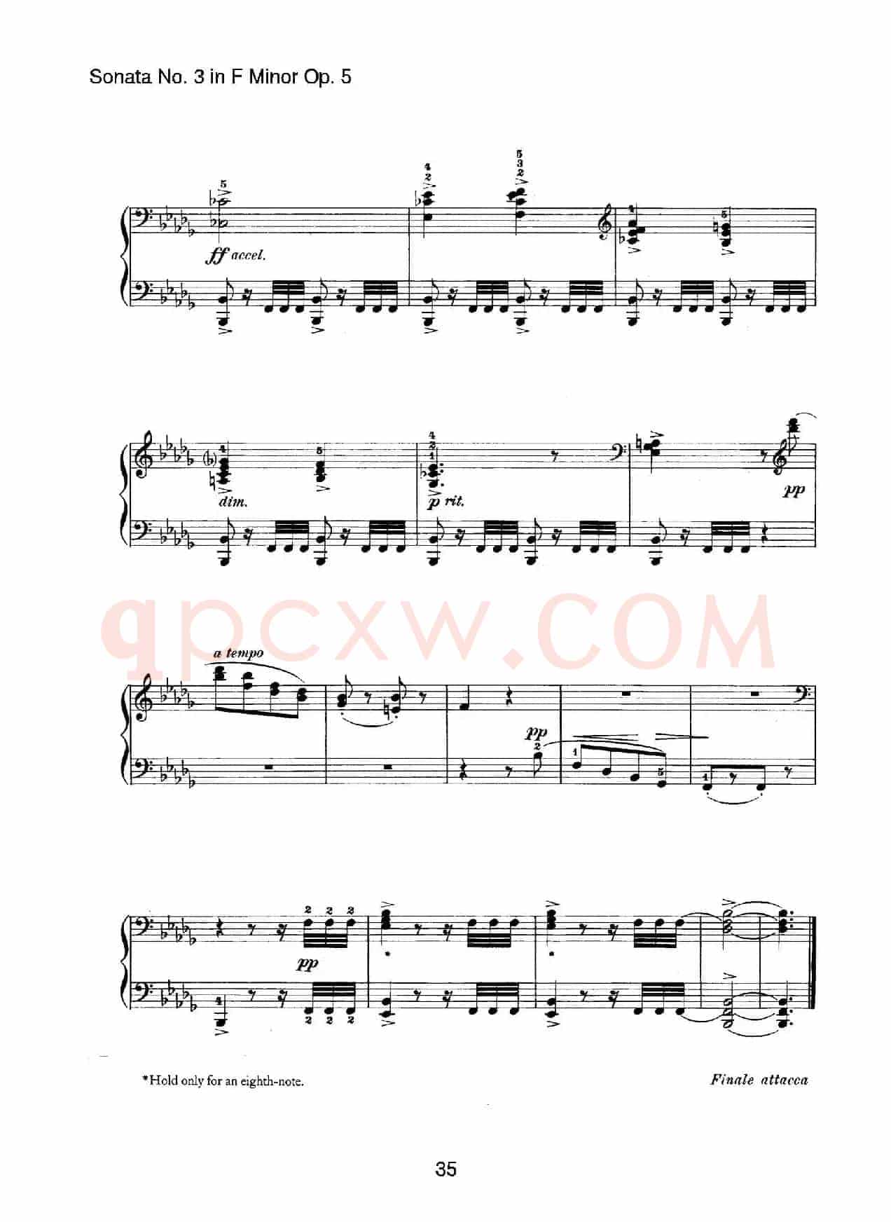 Piano Sonata No.3 in f Minor Op.5(f小调第三钢琴奏鸣曲)