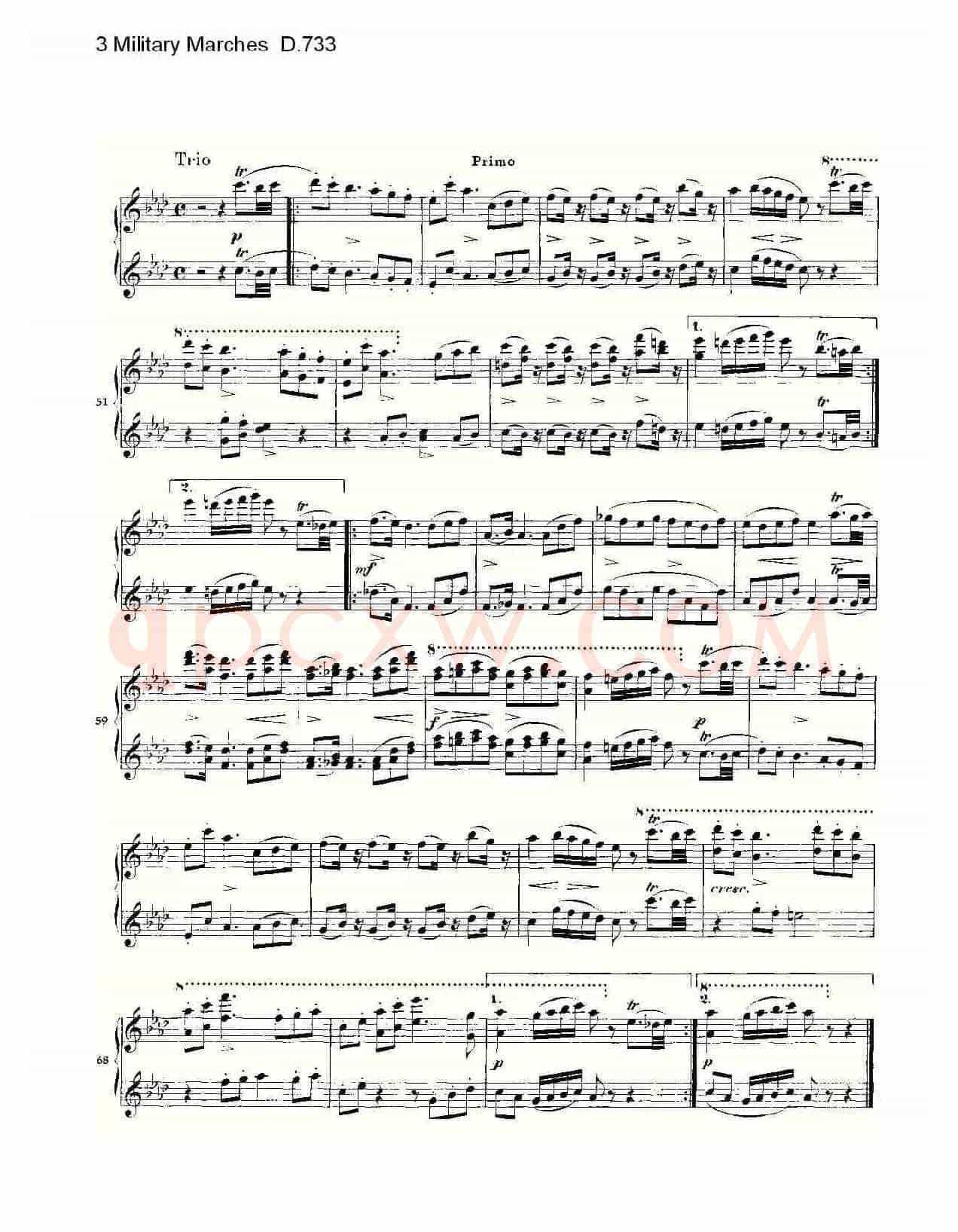 3 Military Marches D.733(3 士兵进行曲 D.733)