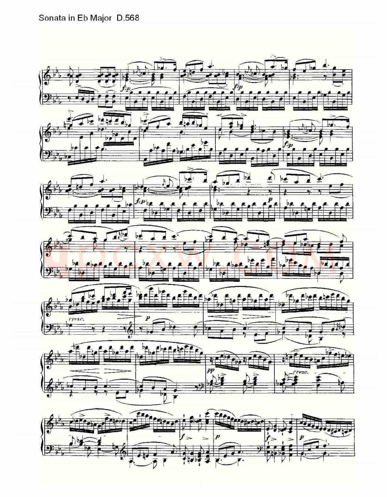 Sonata in Eb Major D.568（Eb大调奏鸣曲 D.568）