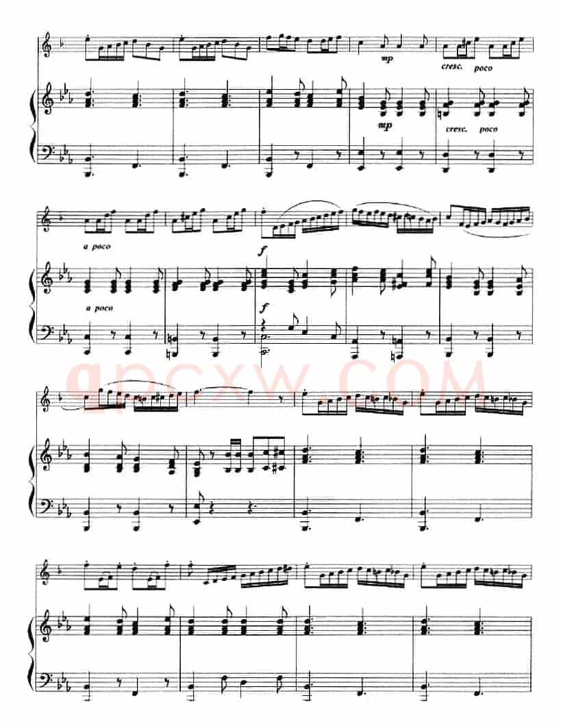 变奏曲（意大利民歌主题、小号+钢琴伴奏）