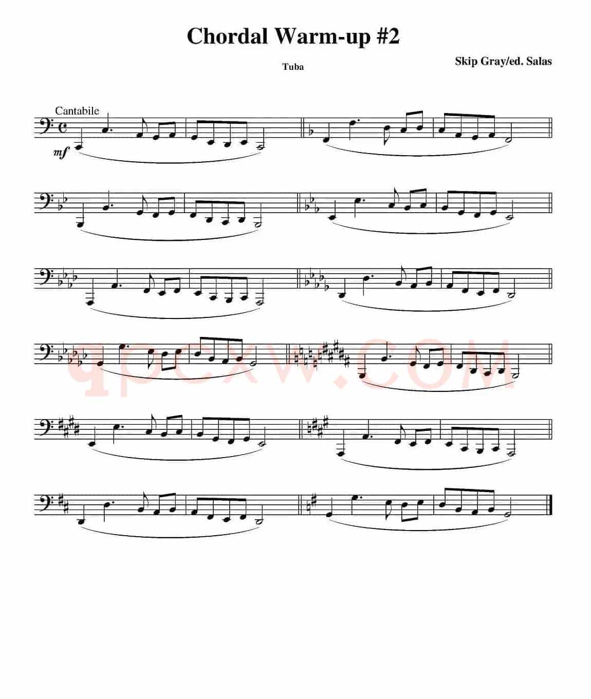 Chordal Warm-up  - Tuba（大号练习教材选曲）