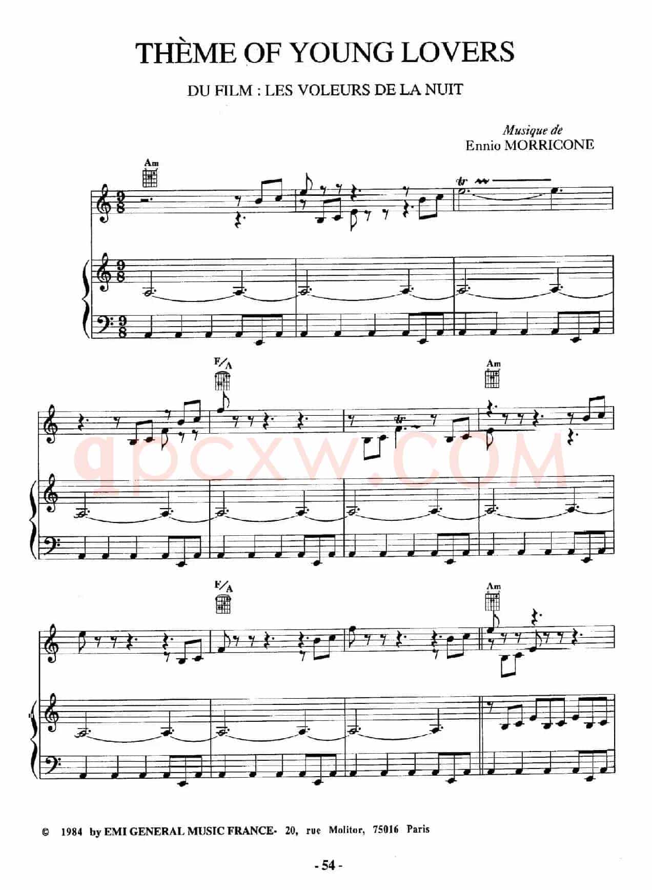 电影配乐大师莫瑞康最佳20首钢琴谱（Best of Ennio Morricone·16）