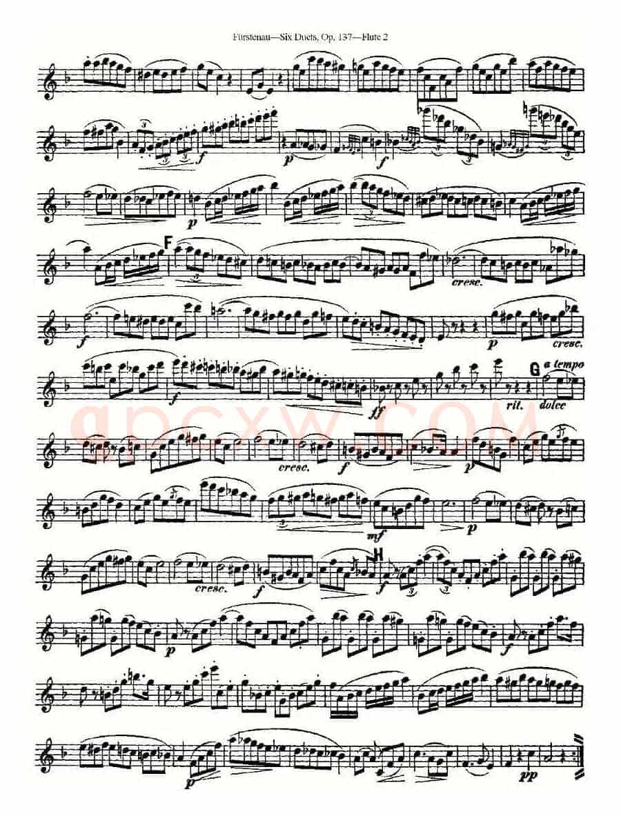Six Duets, Op.137 之三（二重奏 六首作品 137号）
