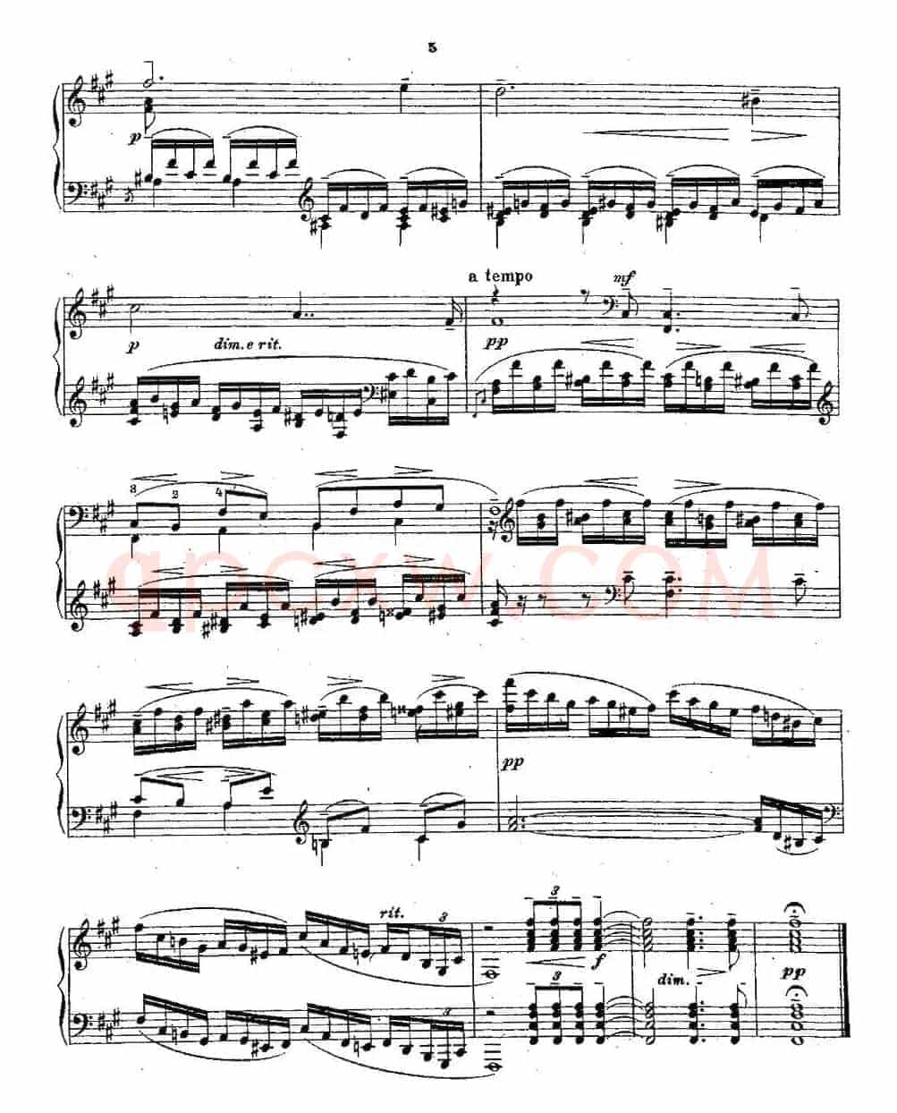 10首《前奏曲》之一（Rachmaninoff  10 Preludes, Op.23 ）