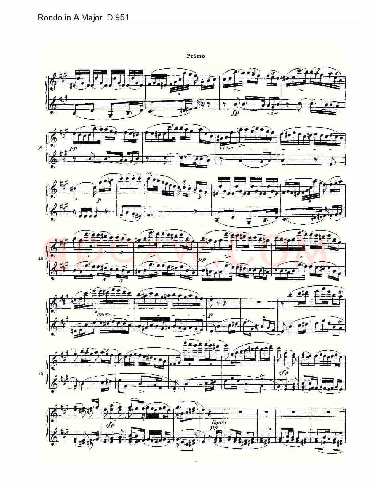 Rondo in A Major D.951(A大调回旋曲D.951)