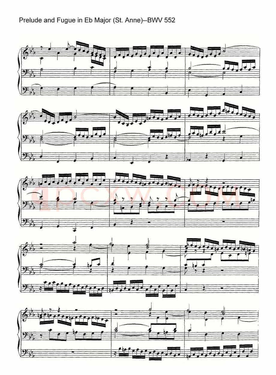 Prelude and Fugue in Eb Major (St. Anne)--BWV 552(管风琴)
