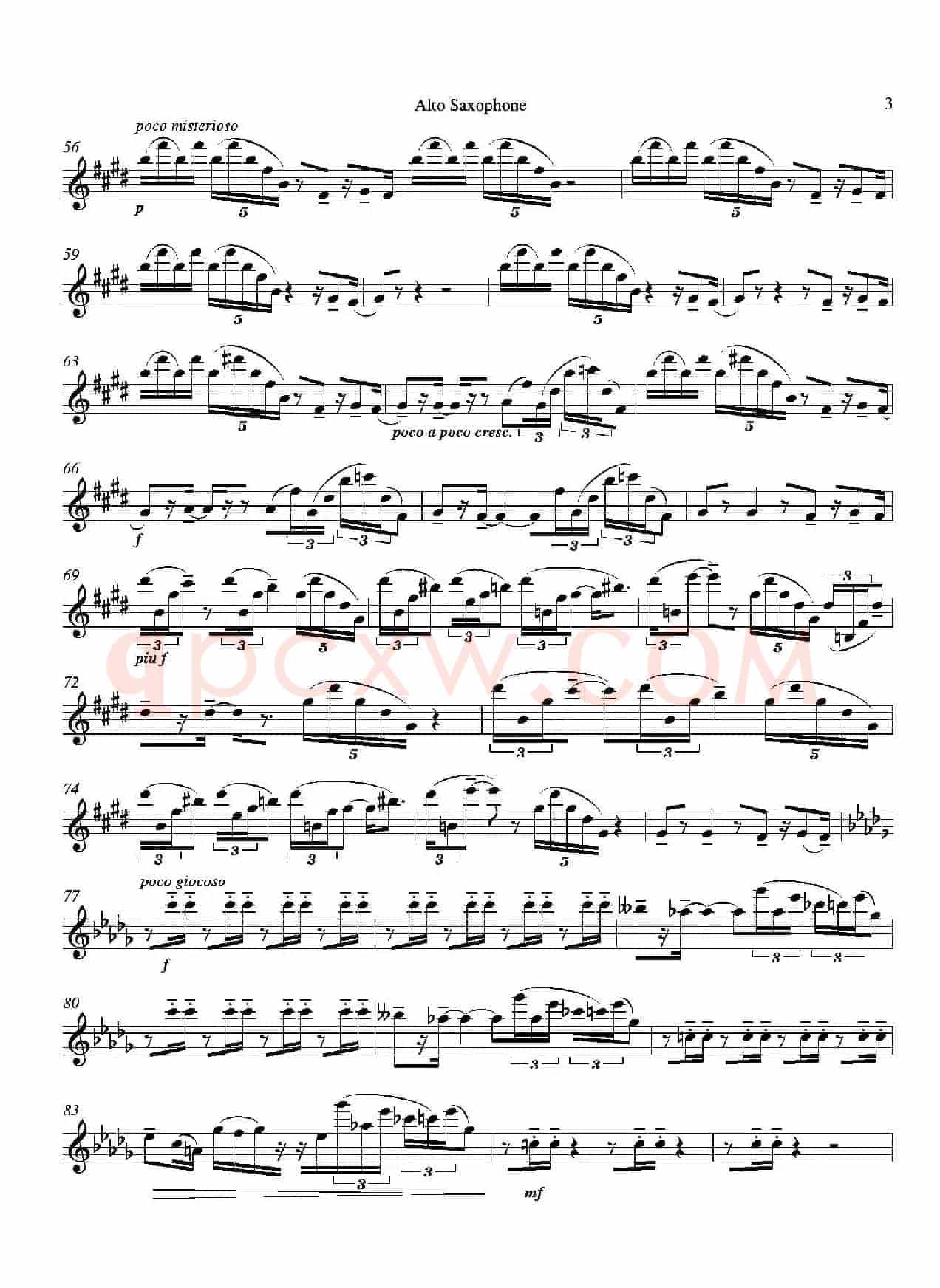 Tango （四重奏中音萨克斯分谱）