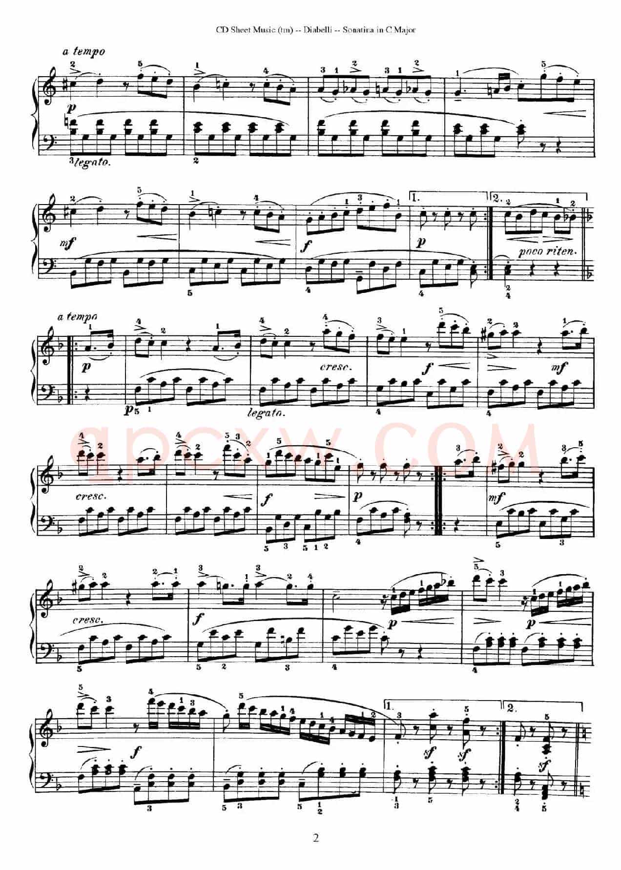 4 Piano Sonatinas（4首钢琴小奏鸣曲）（Op.151 No.2）