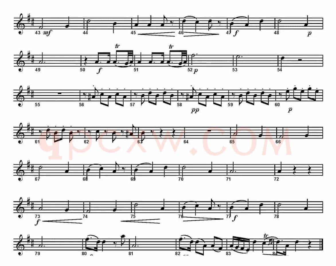 SINFONIA Part 2. Andante（四重奏·次中音萨克斯分谱）