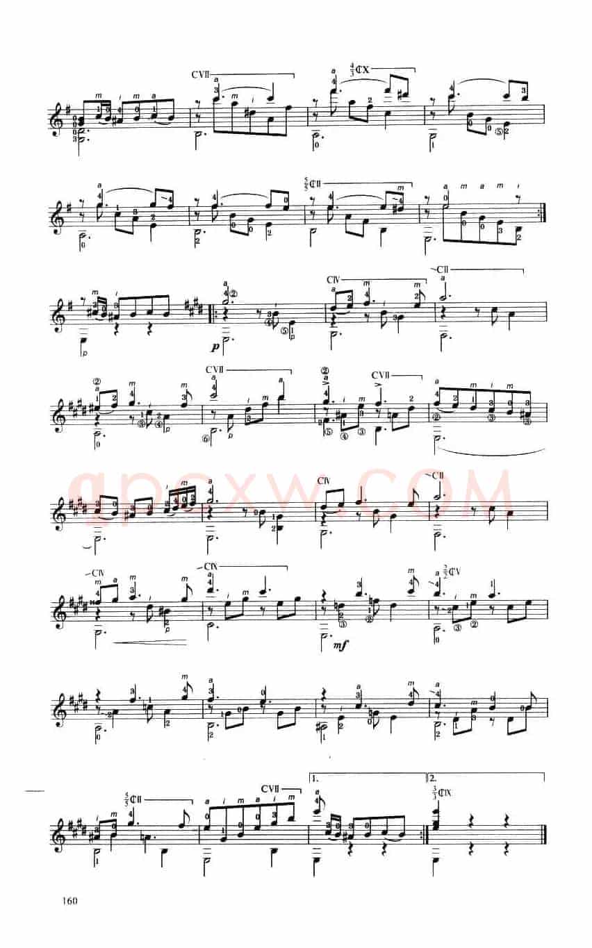 古典吉他考级八级外国乐曲C组（2、委内瑞拉华尔兹 No3）