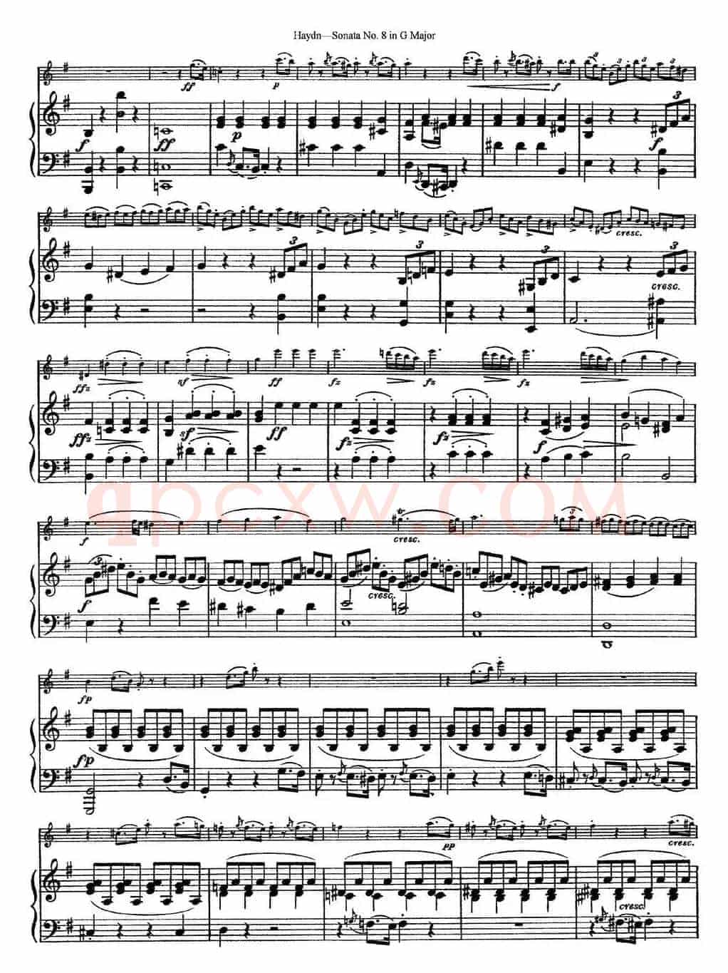Violin Sonata No.8 in G Major（小提琴+钢琴伴奏）