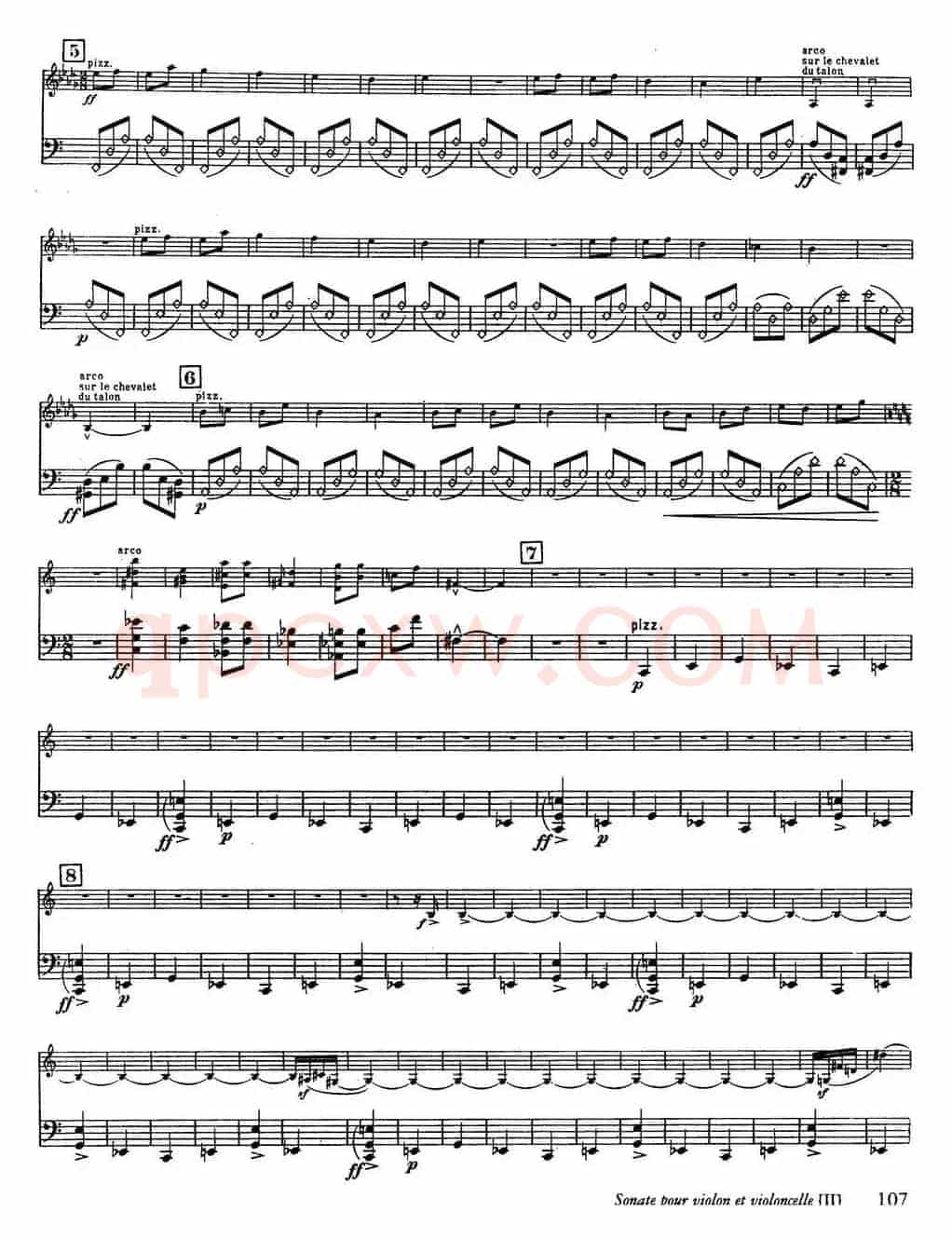 Sonate（小提琴+大提琴）