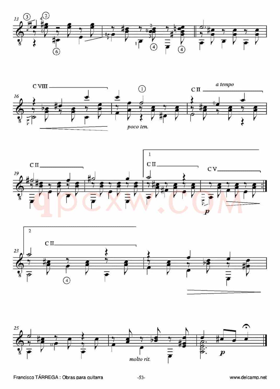 PRELUDIO NUMERO 2(A mi queridisimo discipulo Miguel Llobet)（古典吉他）