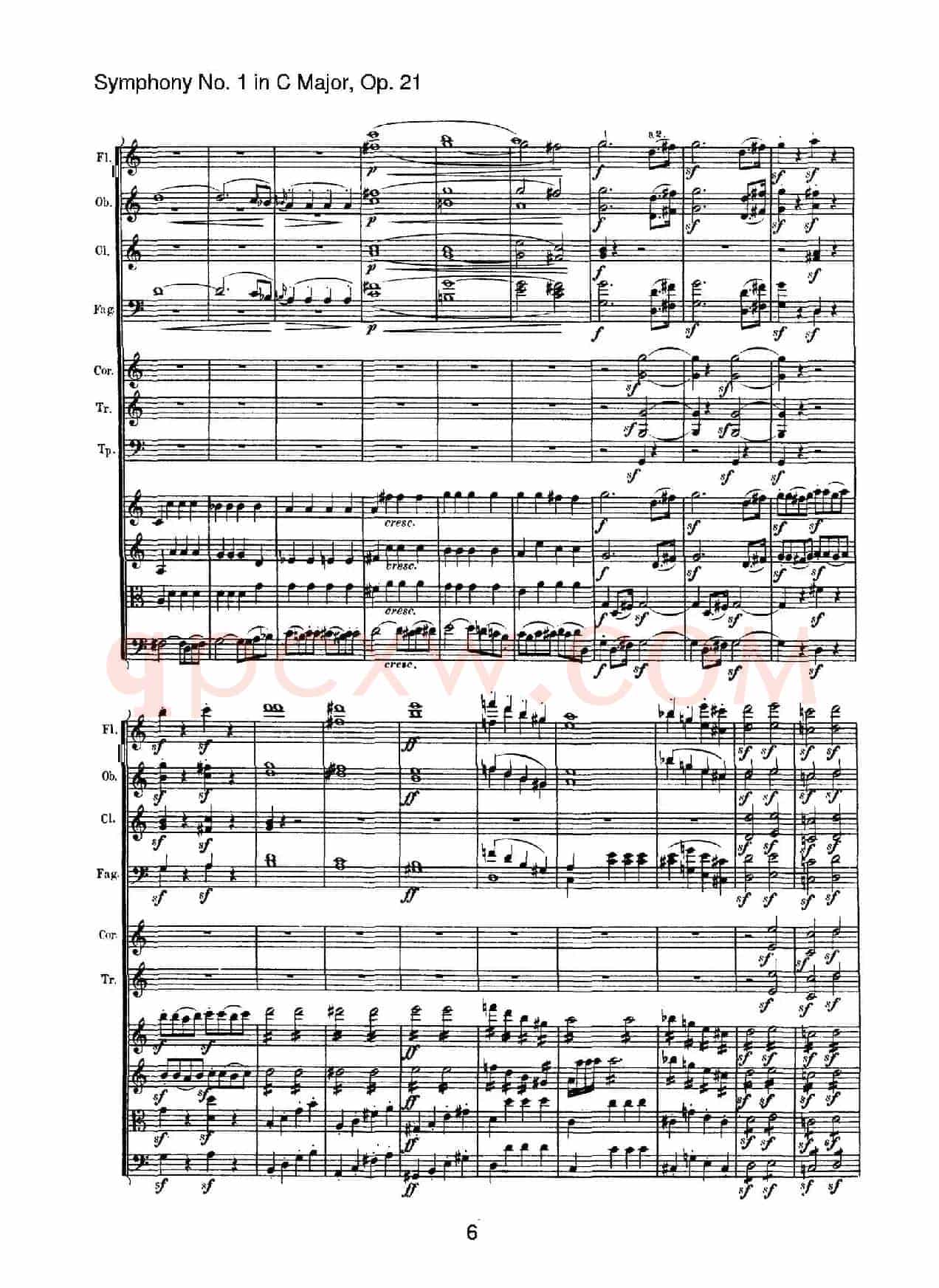 Symphony No.1 in C Major Op.21（Ⅰ）（交响乐总谱）