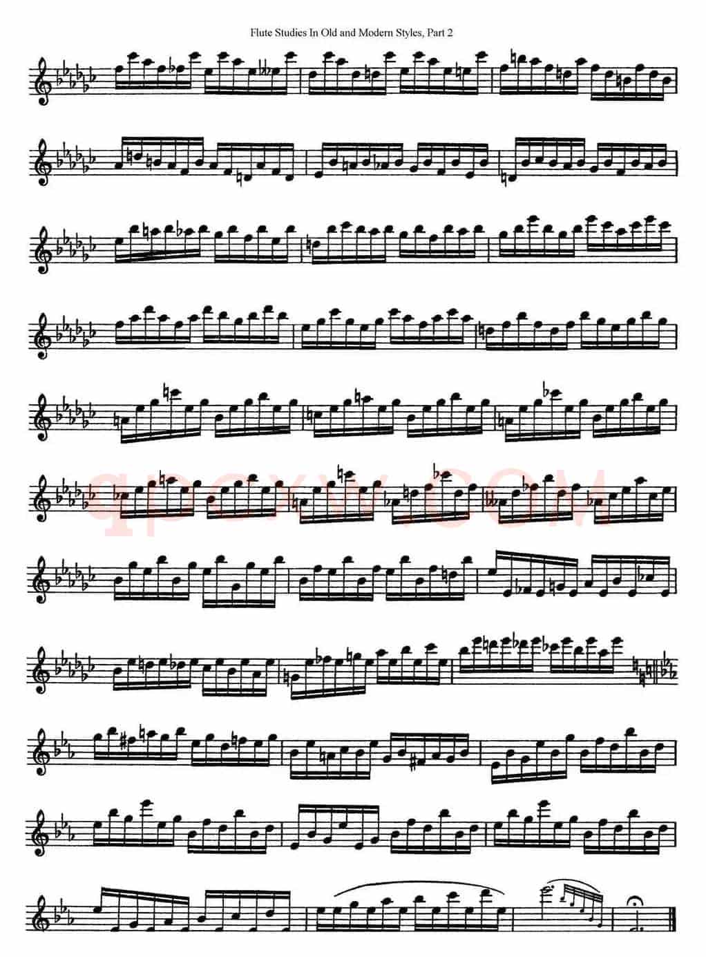 斯勒新老风格长笛练习重奏曲（第二部分）（NO.22）