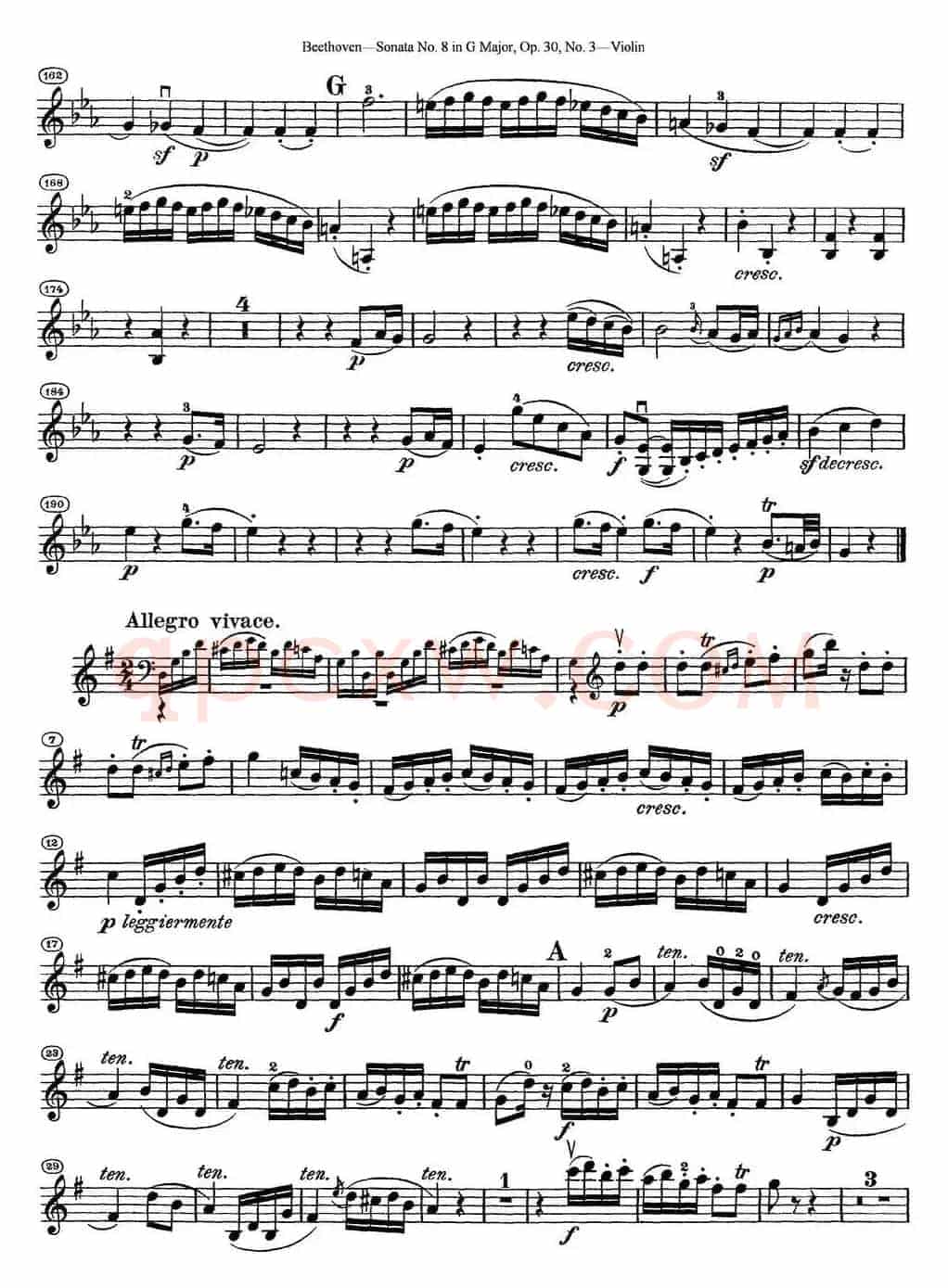 Violin Sonata No.8 in G Major Op.30 No.3
