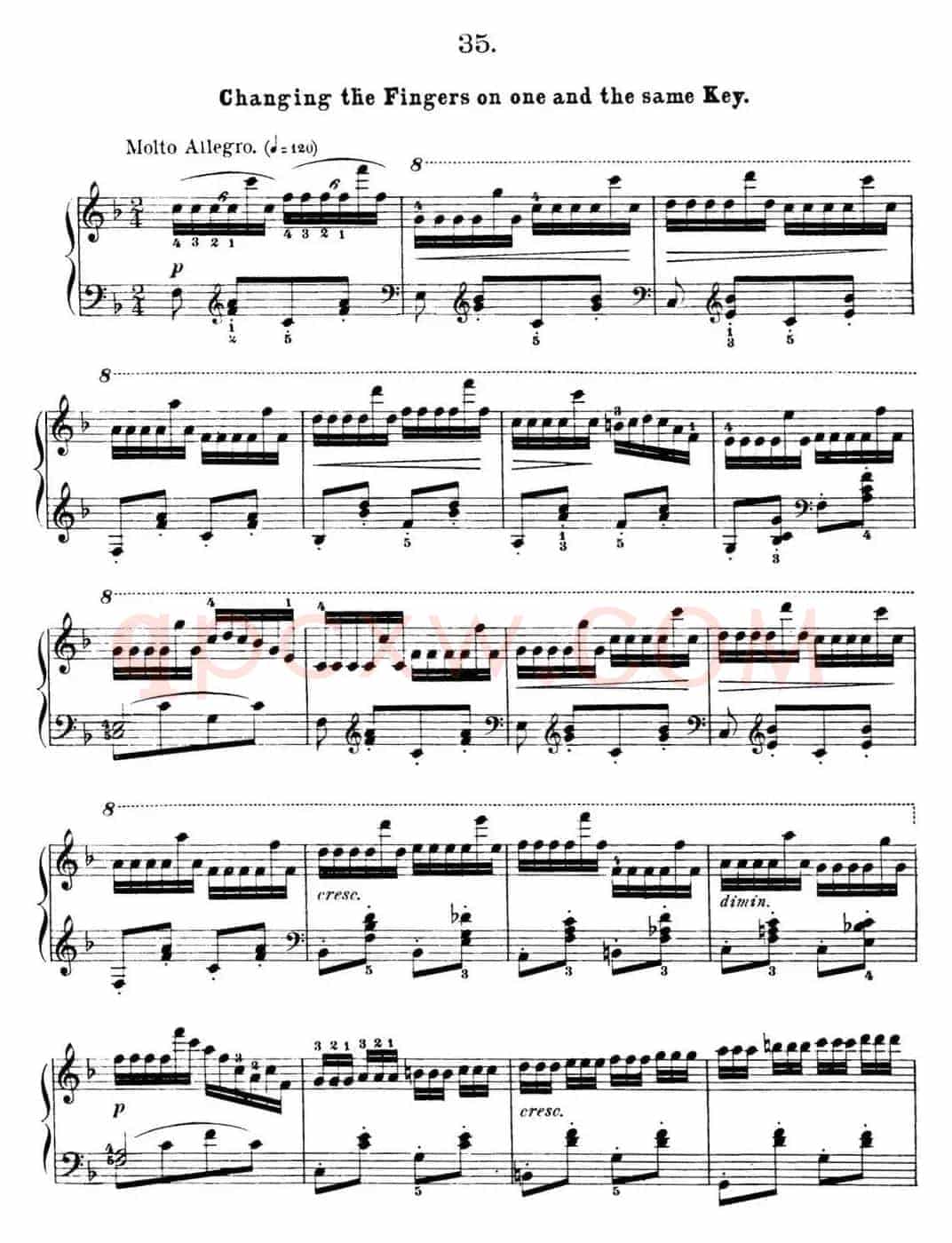 50首车尔尼Op.740钢琴手指灵巧技术练习曲（NO.35）
