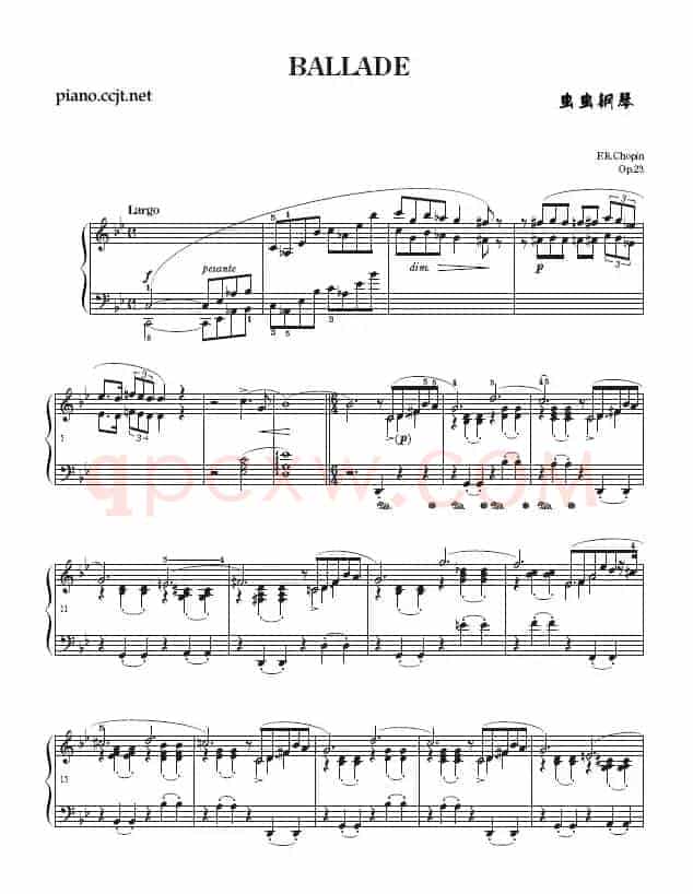 Ballade No.1 （第一叙事曲）