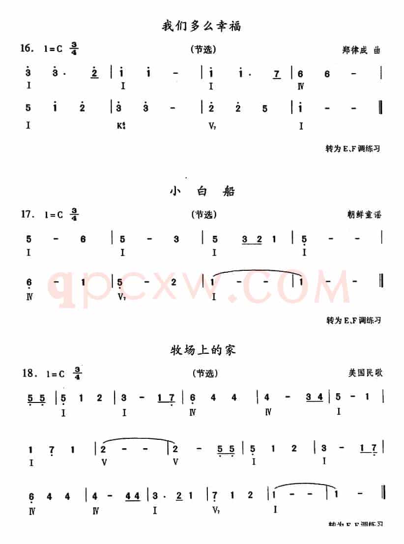 钢琴综合教程：第十二课 复习F大调音阶 和弦转位 主三和弦琶音
