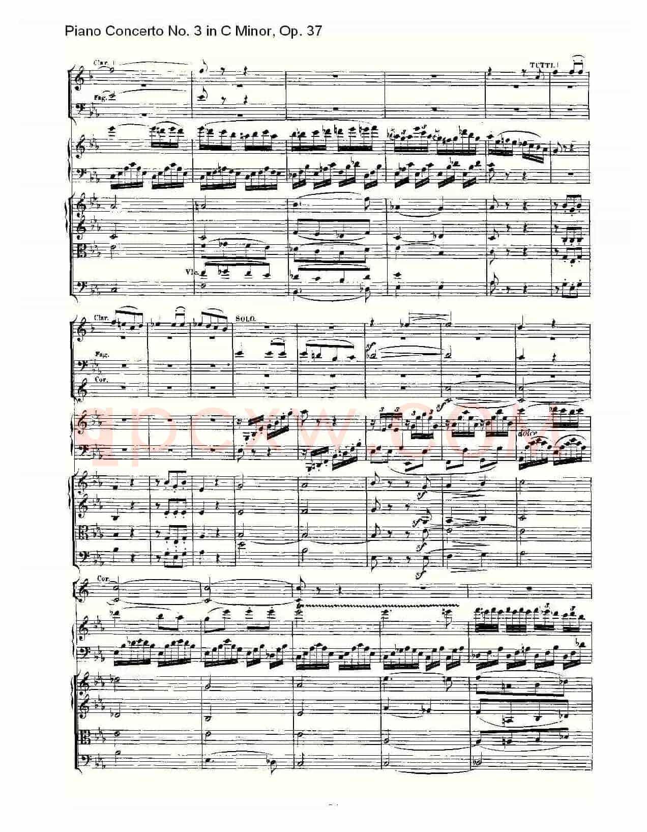C小调钢琴第三协奏曲 Op.37 第三乐章