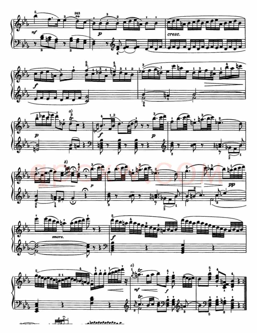 海顿 钢琴奏鸣曲 Hob XVI 38 in E-flat major