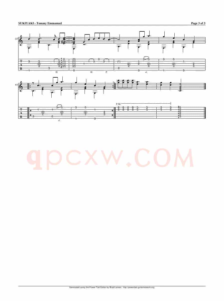 tommy emmanuel：sukiyaki 2（指弹吉它）