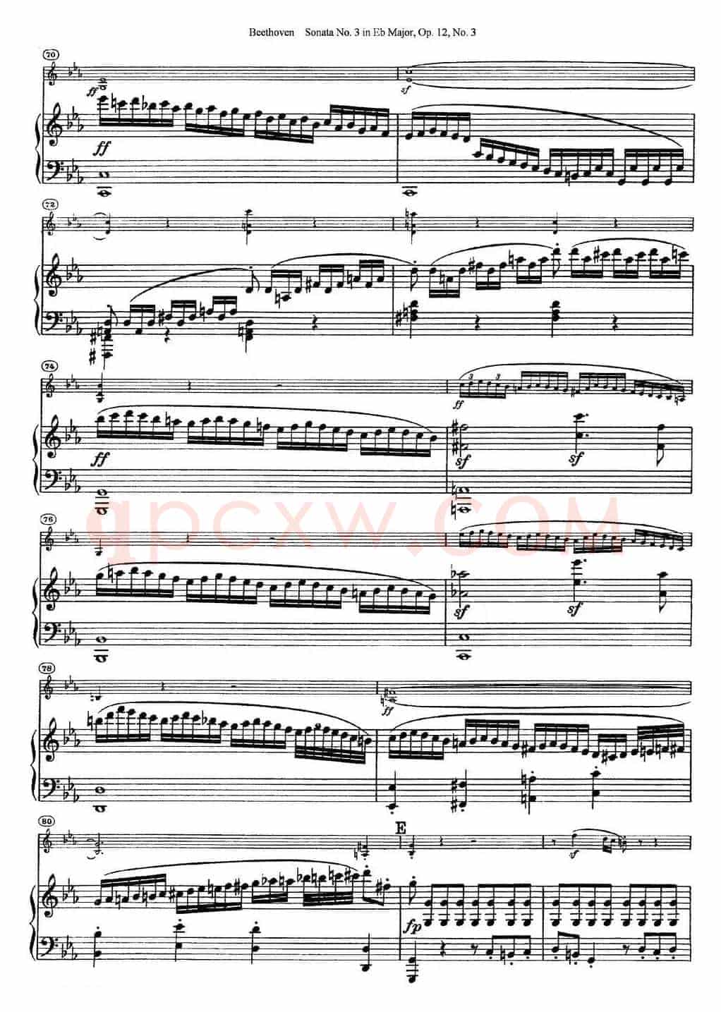 Violin Sonata No.3 in Eb Major Op.12 No.3（小提琴+钢琴伴奏）