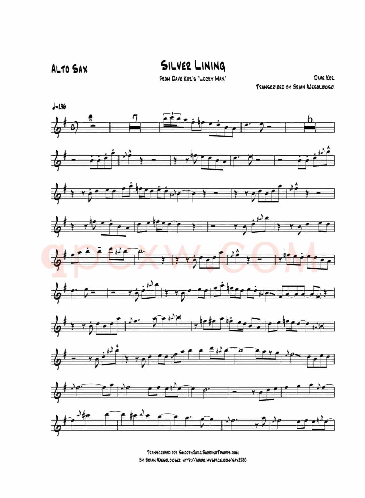 Silver Lining（中音萨克斯）