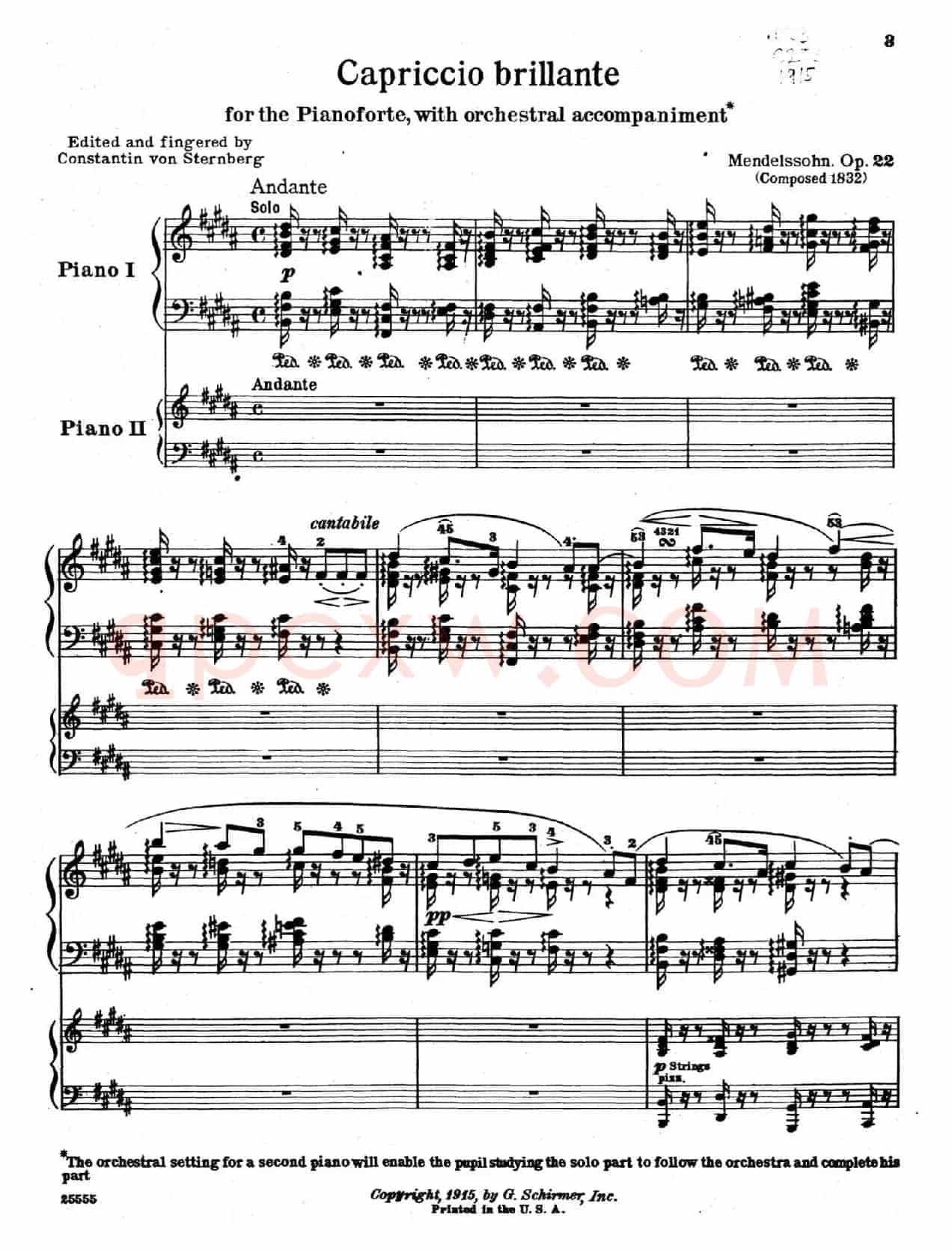 Capriccio Brillante in B Major Op.22(B大调华丽随想曲·双钢琴)