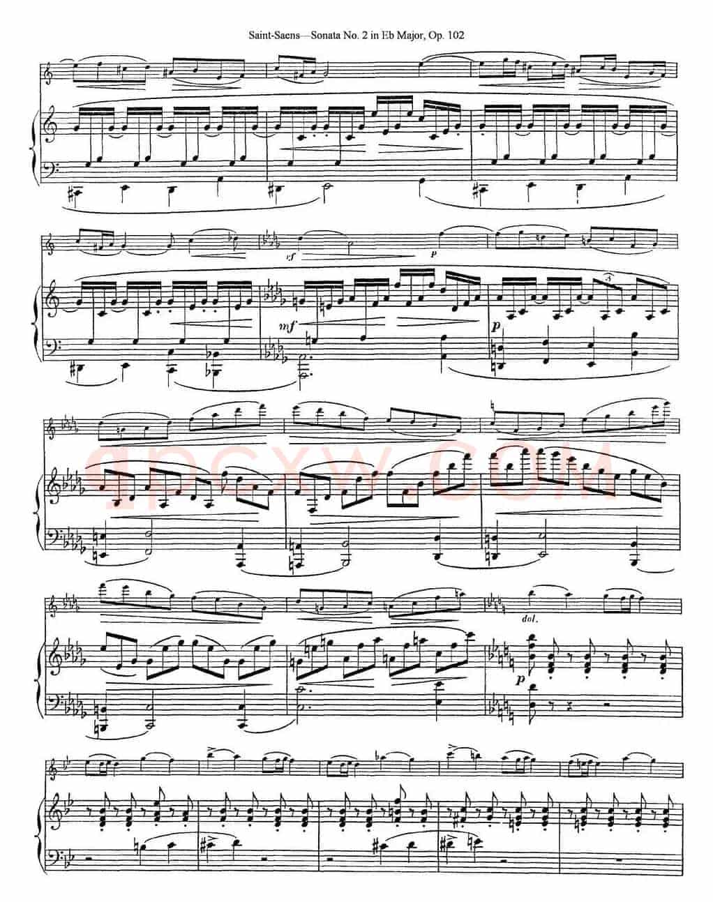 Violin Sonata No.2 in Eb Major Op.102（小提琴+钢琴伴奏）