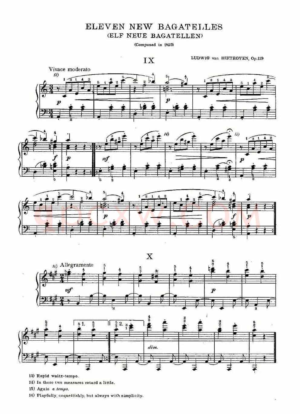 贝多芬钢琴小品Op.119 之九、十