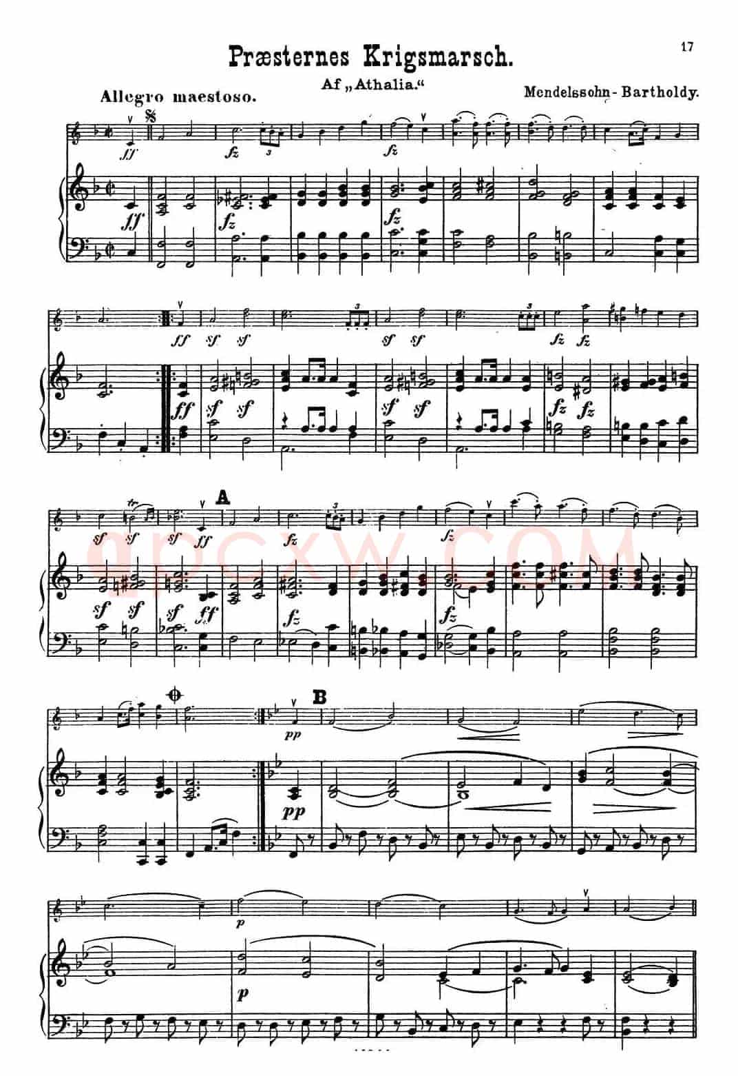 Prandsternes Krigsmarsch.(小提琴+钢琴伴奏)