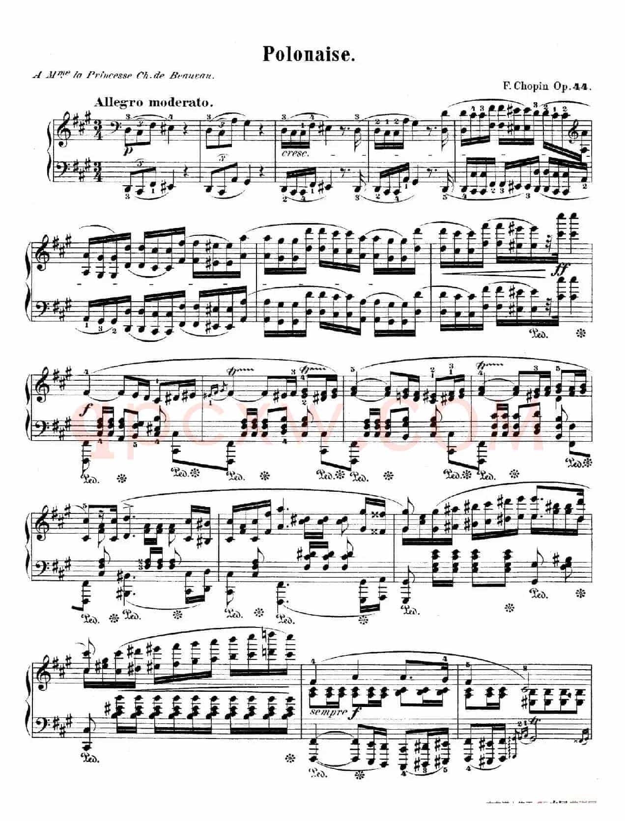 Polonaise in f-Sharp Minor Op.44(升f小调波兰舞曲)