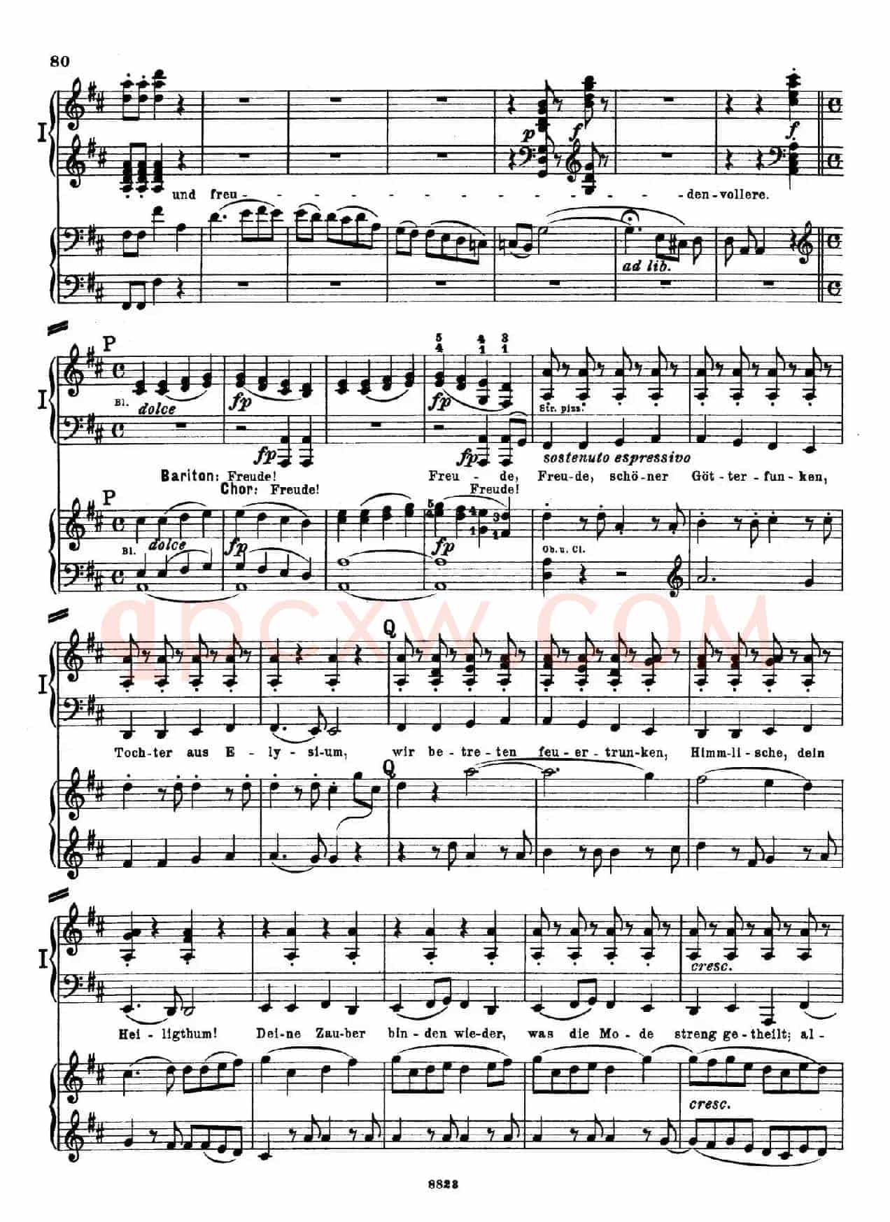 d小调第九交响曲 Op.125(双钢琴P73——82)