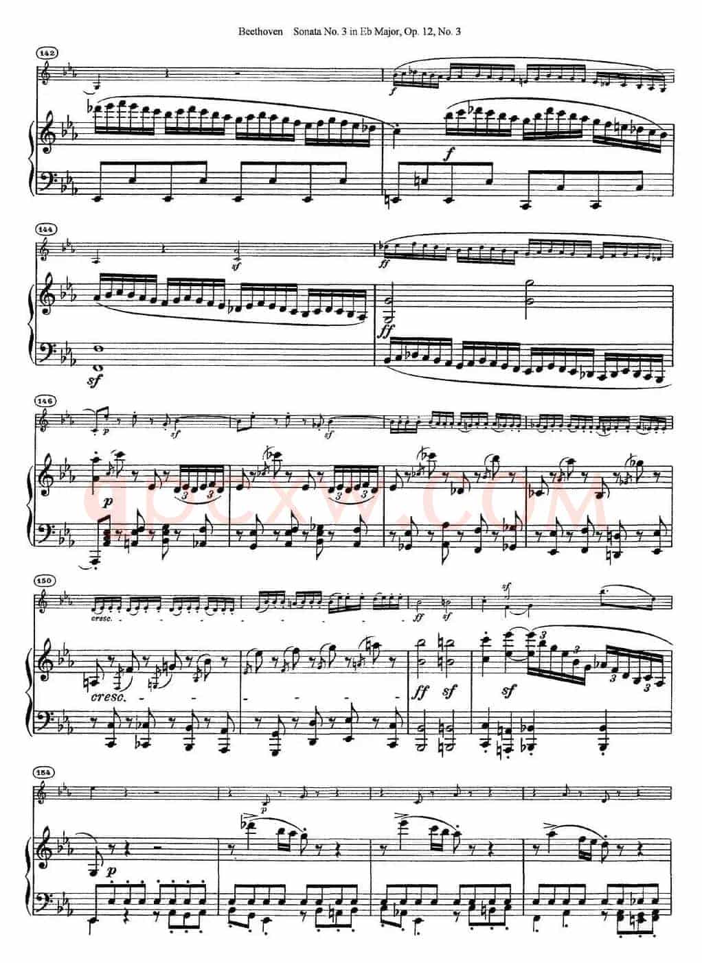Violin Sonata No.3 in Eb Major Op.12 No.3（小提琴+钢琴伴奏）