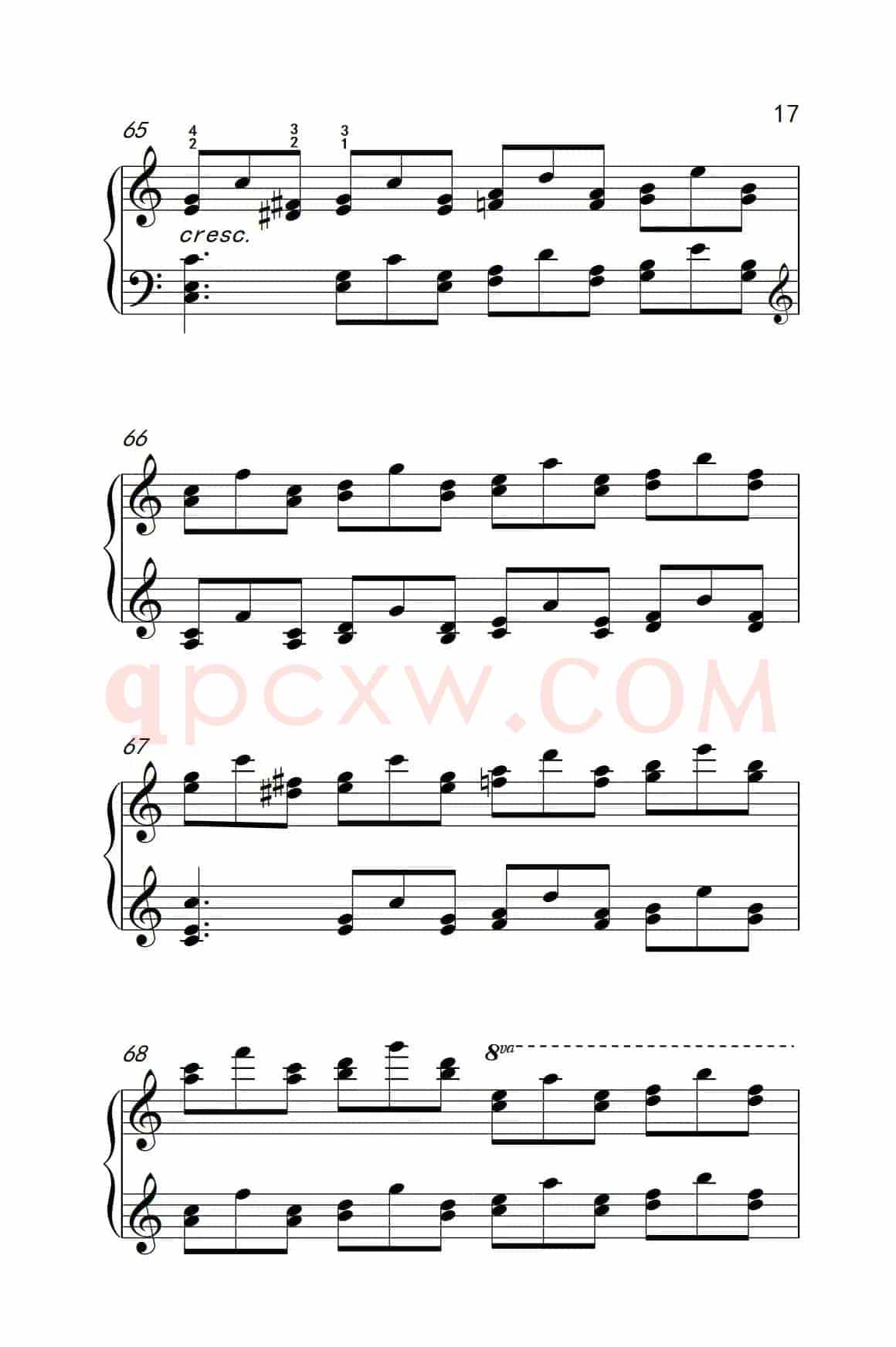 莫什科夫斯基 钢琴练习曲（第八首）