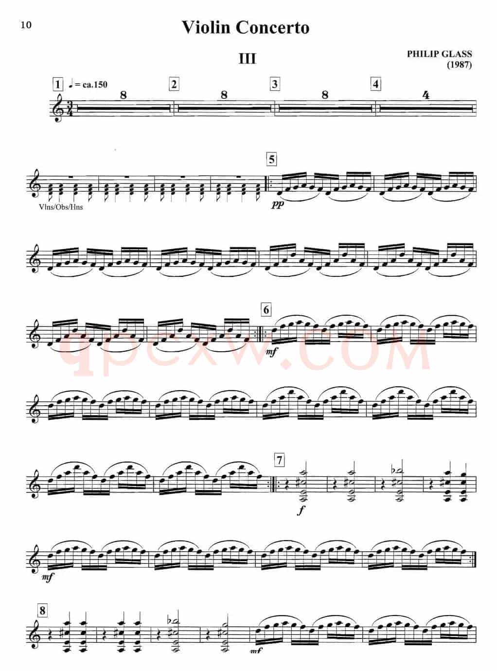 PHILIP GLASS Violin Concerto（格拉斯小提琴协奏曲III）
