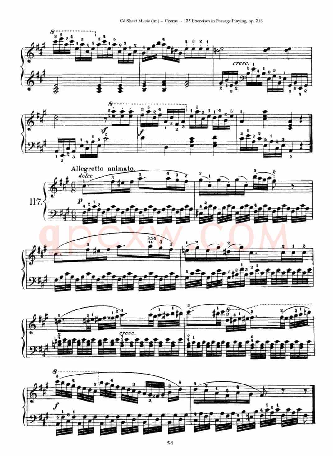 125 Exercises in Passage Playing Op.261（车尔尼125首钢琴短乐句练习曲（112——125））